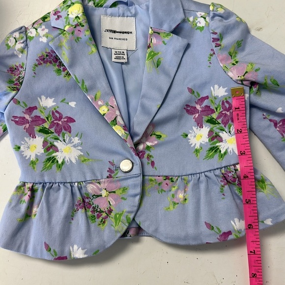 Janie & Jack Easter Roses Peplum Blazer 12-18 - Picture 8 of 8